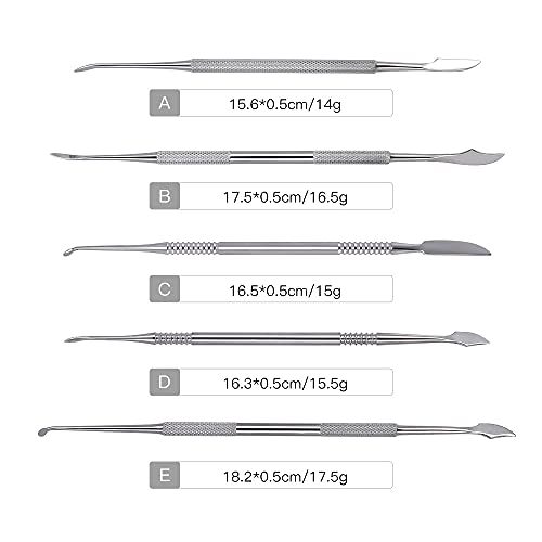 FveBzem 10 pcs/Set Wax Carving Tools Stainless Steel Wax Carver Clay Pottery Sculpture Tools Dental Instrument Kit Surgical Dentist Sculpture Knife Instruments Tool Kit with Storage Bag