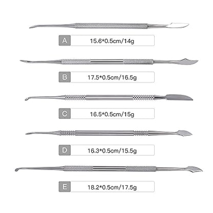 FveBzem 10 pcs/Set Wax Carving Tools Stainless Steel Wax Carver Clay Pottery Sculpture Tools Dental Instrument Kit Surgical Dentist Sculpture Knife Instruments Tool Kit with Storage Bag