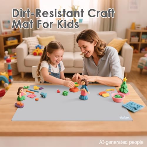 31.5" x 23.6" Extra Large Silicone Mat for Resin Casting, Crafts and Epoxy, Nonstick Silicone Sheet for Jewelry Casting Molds, Countertop Protector Mat Heat Resistant Placemats by Foepoge, Gray - color: Gray