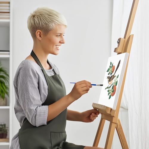 CraftLab Painting Kit - Paint by Numbers for Adults, Acrylic, Canvas, Brushes, Mockingbird & Orange Blossoms - color: Mockingbird & Orange Blossoms
