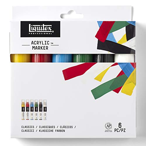 Liquitex Professional Paint Marker Set, 6 Piece, Classics - style: Classics Wide 6 Set