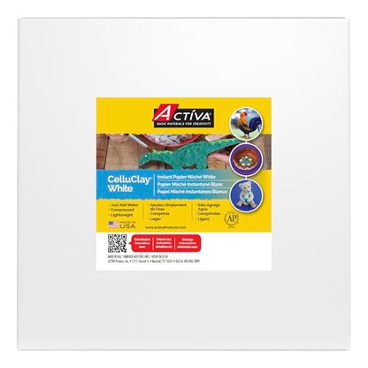 Activa Celluclay Instant Papier Mache Mix - Easy-to-Use, Mess-Free Sculpting Material for Art and Craft - 24 lbs. - White - size: 24 pound