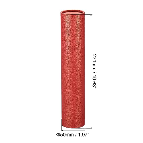 PATIKIL 2 Inch x 11 Inch Poster Tube, 1Pcs Photo Storage Tube Portable Shipping Mailing Tubes Calligraphy Painting Tubes Round Carrying Case for Storing Paper Art Map Documents, Red - size: 2 Inch x 11 Inch
