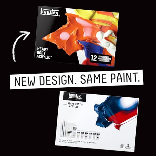 Liquitex Professional Heavy Body Acrylic Paint Starter Set, Set of 12, Blue,Orange - style: Starter Set of 12