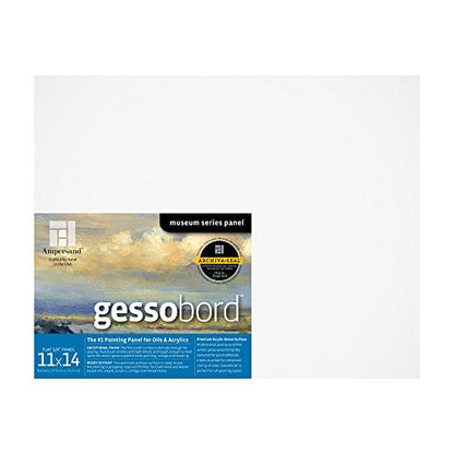 Ampersand Gessobord for Acrylic, Oil and Mixed Media, 1/8 Inch Depth, 11X14 Inch (GBS11) - size: 11X14, style: 1/8 Inch Depth
