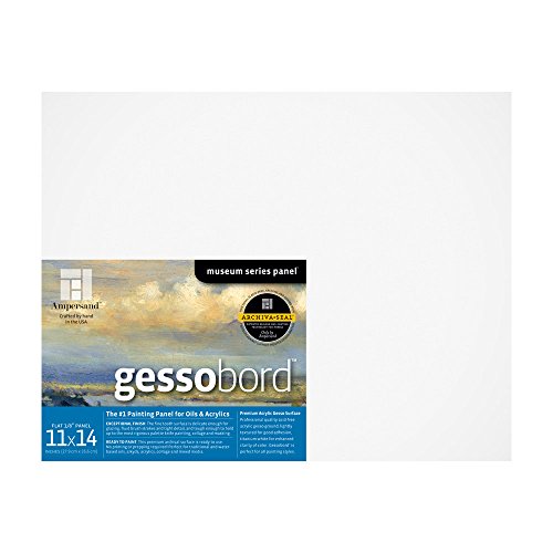 Ampersand Gessobord for Acrylic, Oil and Mixed Media, 1/8 Inch Depth, 11X14 Inch (GBS11) - size: 11X14, style: 1/8 Inch Depth