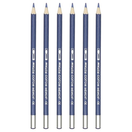 PATIKIL Watercolor Pencil, 6Pcs Water Soluble Pencils for Blending, Coloring, Sketch Drawing, Painting, Ocean Blue - color: Ocean Blue