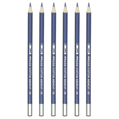 PATIKIL Watercolor Pencil, 6Pcs Water Soluble Pencils for Blending, Coloring, Sketch Drawing, Painting, Ocean Blue - color: Ocean Blue