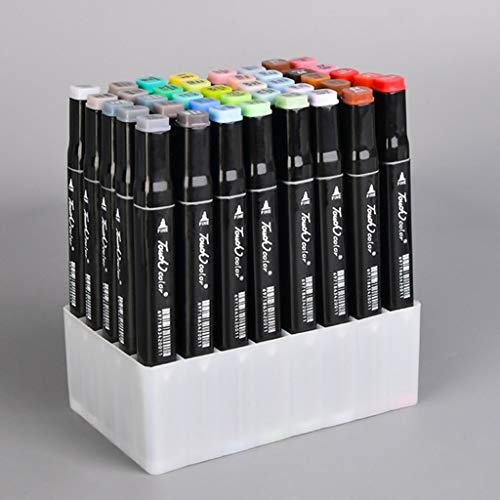 Penholder 30/36/40/48 Slots Plastic Marker Pen Box Storage Holder Brush Pencil Rack Table Stand Paint Brushes Holding Organizer, 14.3x10.7x5cm