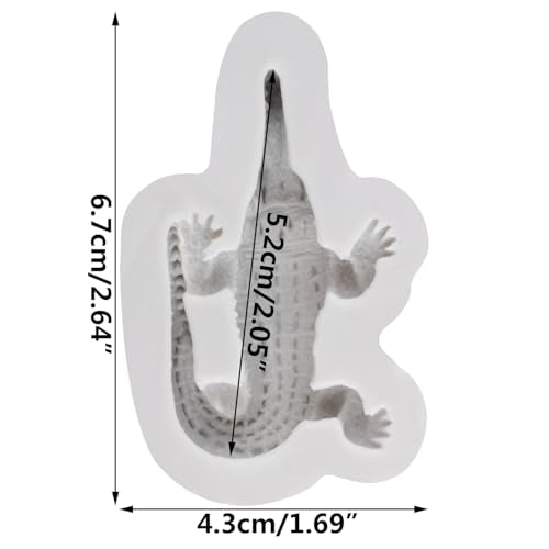 Crocodile Silicone Resin Mold Ocean Animal Polymer Clay Molds for DIY Crafts Epoxy Resin Casting Air Dry Polymer Clay Plaster Jewelry Making - color: Style H