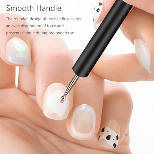6 pcs Nail Art Brush Set,Double Ended Fine Nail Liner Brush Dotting Pen Painting Tools with Nail Extension Gel Brush, Builder Gel Brush, Nail Art Liner Brush, Nail Dotting Pen for DIY Manicure, Black
