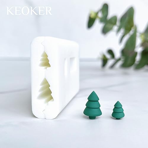 Keoker Christmas Polymer Clay Bead Roller, Clay Jewelry Making Tool - Makes Perfectly Round Beads in 2 Sizes (Tree Shape) - color: 2-Size Tree Shape Bead