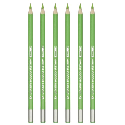PATIKIL Watercolor Pencil, 6Pcs Water Soluble Pencils for Blending, Coloring, Sketch Drawing, Painting, Green Yellow - color: Green Yellow