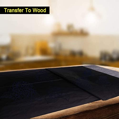 Swanaryo Large Graphite Transfer Paper - 20 x 47 Inch, 6 Sheets | Black Carbon Paper for Tracing on Wood, Paper, Canvas, and Other Art Craft Surfaces - size: 20 x 47 Inch