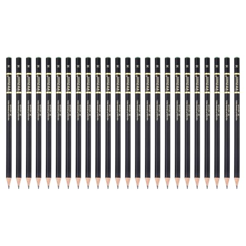 PATIKIL 24Pcs Drawing Pencils for Sketching, H Refill Sketch Pencils for Drawing, Graphite Art Pencil Set Professional Resistant Lead for Painting Shading Artist Office Supplies - size: H