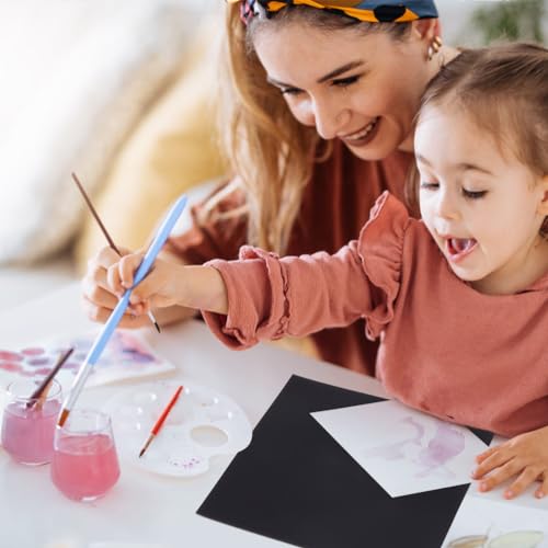 BENECREAT 2Pcs Anti-Slip Silicone Mat, 8x8 Inch Waterproof Silicone Placemats, Black Heat Insulation Silicone Pad for Craft DIY, Nail Art, Countertop Protector, 2mm Thick