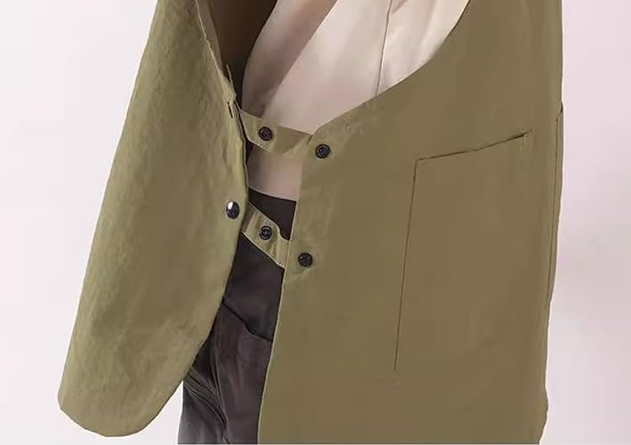 NEWGEM Waterproof Apron with Pockets for Women Cooking Painting Baking Gardening - color: 3 Pockets Green