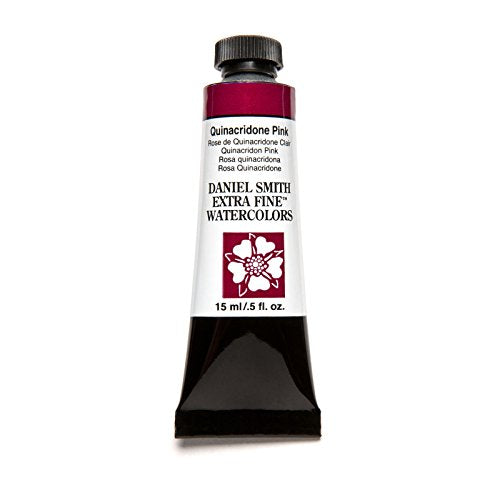 Daniel Smith 284600095 Extra Fine Watercolor 15ml Paint Tube, Quinacridone, Pink, 0.5 Fl Oz (Pack of 1) - color: Pink