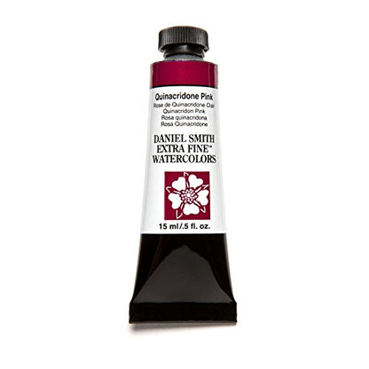Daniel Smith 284600095 Extra Fine Watercolor 15ml Paint Tube, Quinacridone, Pink, 0.5 Fl Oz (Pack of 1) - color: Pink