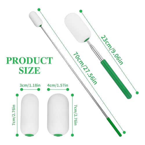 2Pcs Telescoping Sponge Stick for Pottery,27 Inches Long Pottery Sponges,Versatile Pottery Tools for Cleaning and Removing Excess Water from Pottery