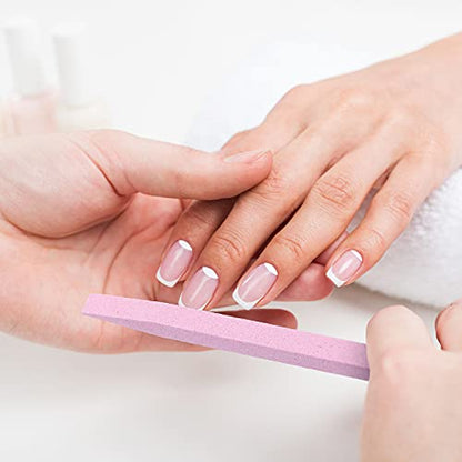 Mudder 8 Pcs Stone Nail File Pumice Stick for Fingernails Pumice Rock Nail Cuticle Pusher Rock File for Home Salon Toenail Buffing Tool (Pink) - color: Pink
