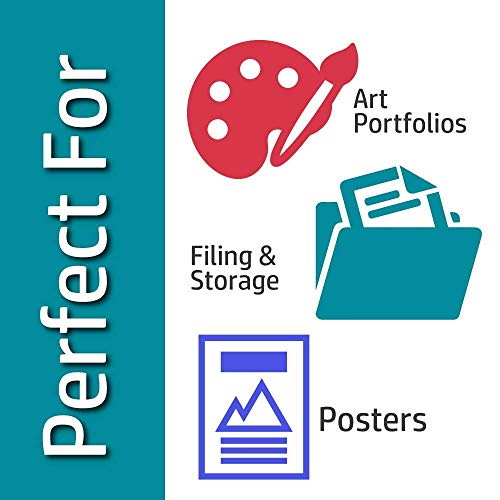Star Products Art Portfolio 24 X 36, Classic Red Rope, Paper Artist Portfolio with Soft Woven Handle – Poster Storage, Art Storage - size: 24" x 36"