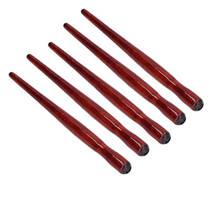 5PCS Dip Pen Nib Holder, 150mm/5.91in Sandalwood Mahogany Color Calligraphy Nibs Holder for Writing and Drawing