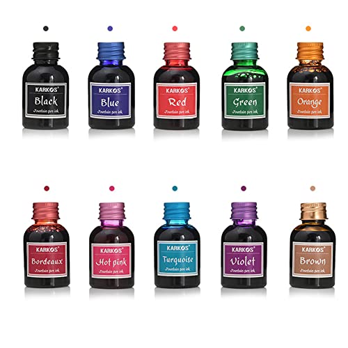 3PCS Calligraphy Pen Ink, Fountain Dip Pen Ink Set Non-Carbon Drawing Writing Art Craft Calligraphy Inks Bottles, Glass Dip Pen Ink 30ml - color: Black, size: 3 Pack