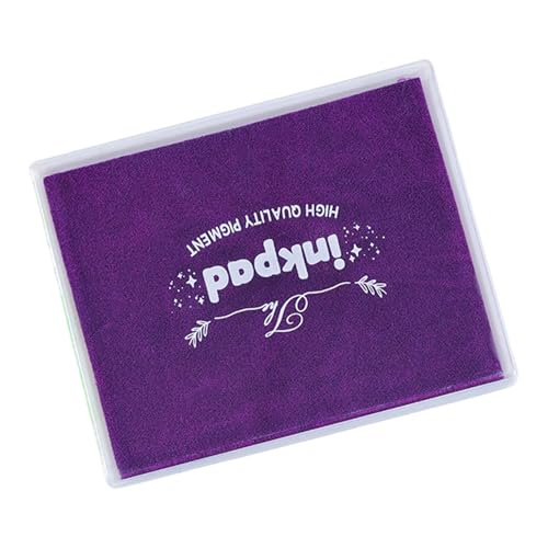 1Pc Oil Based Inks Pad Washable Craft Inks Mat Stamp Assorted Color for Journaling Scrapbooking Traditional Color Stamp - color: Grape p urple