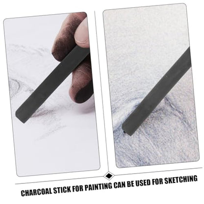 NUOBESTY 25pcs Charcoal Pencils Vine Charcoal Sticks for Sketching Drawing Pencils Compressed Willow for Artists Hobbyists