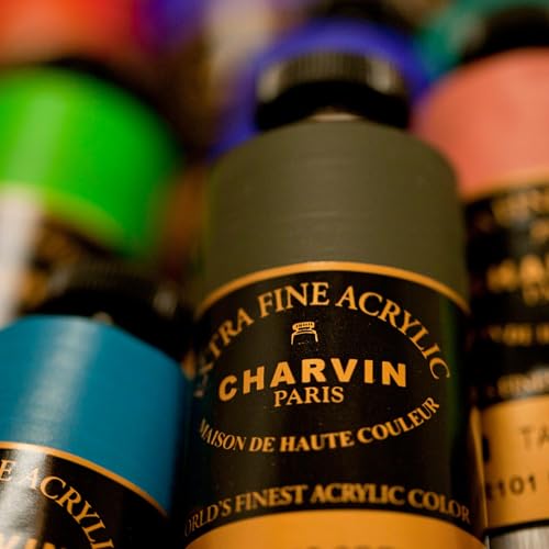 Charvin Extra Fine Professional Acrylic Paint - Ash Blue, 60ml Tube, Triple-Milled, Lightfast Pigments, Open Stock Artist Acrylic Paints in Nature-Inspired Hues - color: Ash Blue, size: 2.02 Fl Oz (Pack of 1)