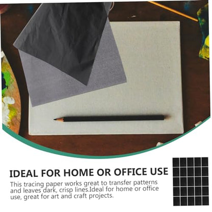 DOITOOL 25 Sheets Graphite Transfer Paper Reusable Carbon Paper for Tracing Patterns Crisp Lines for Drawing Crafting and DIY Projects
