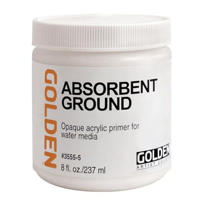 Absorbent Ground by GOLDEN, 8 fl. oz. Jar, Professional Acrylic Ground, Semi-Opaque