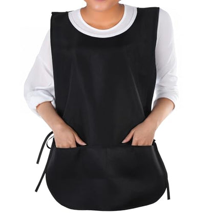 Tucnoeu Unisex Cobbler Apron with 2 Pockets, Adjustable Water & Oil Resistant Apron Art Smock for Work Kitchen Cooking