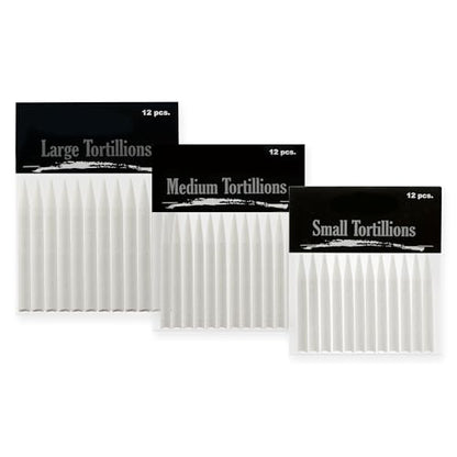Creative Mark Blending Tortillions - Soft Paper Felts, Traditional Blenders Easily Sharpened or Sanded - [Set of 144 - Small] - size: Small - 144 Pack