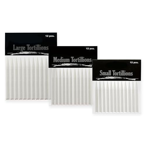 Creative Mark Blending Tortillions - Soft Paper Felts, Traditional Blenders Easily Sharpened or Sanded - [Set of 12 - Large] - size: Large - 12 Pack