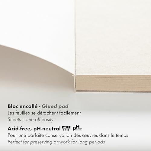 Clairefontaine Paint'On Multi-Technique Naturel Pad, 250 g, A4, 30 Sheets - color: Naturel, size: A4
