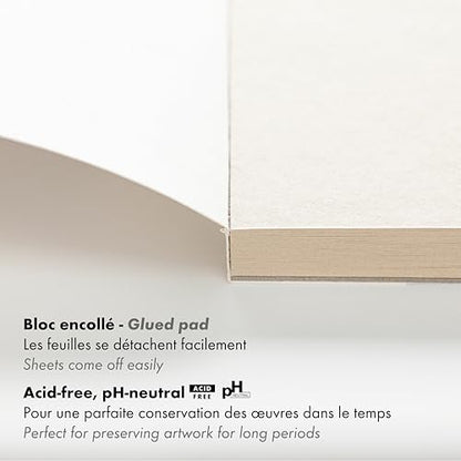 Clairefontaine Paint'On Multi-Technique Naturel Pad, 250 g, A4, 30 Sheets - color: Naturel, size: A4