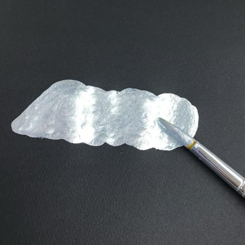 Kuretake Painting Ink, for dip Pen, Brush, Liquid, Paste, Artist, Non Toxic Paints, Illustration, Lettering, Drawing, Writing, Made in Japan (Silver)