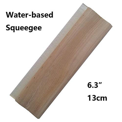 Silk Stencil Screen Printing Squeegee Wood Screen Ink Scraper (6.3 inch (16cm) Water Squeegee - 65 Durometer) - size: 6.3 inch (16cm) Water Squeegee - 65 durometer