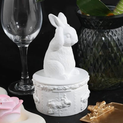 Both Hands Covering Ears Rabbit Easter Silicone Molds for Crafts 3D Bunny Silicone Mold Epoxy Resin Molds Cute Easter Bunny Mold Kawaii Animal Rabbit Soap Candle Molds for Living Room Home Decor