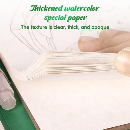 houlishu Flower Bird Art Painting Book, Portable Sketch Album for Art Creation and Relaxation