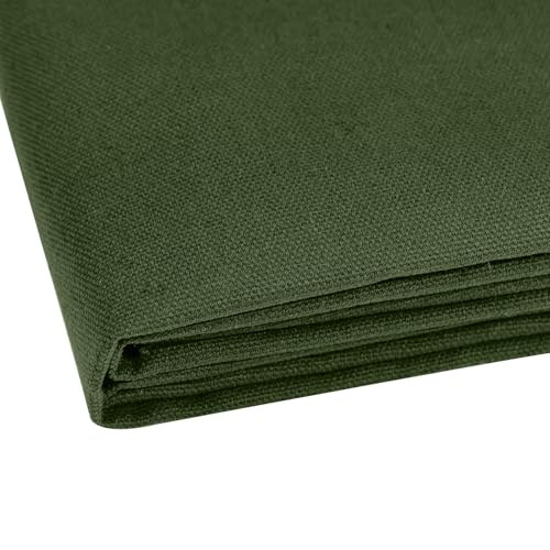 10oz Heavy Duty Cotton Canvas Fabric 60" x 40", Thick Cotton Duck Cloth for Painting, Sewing, Crafts, Tote Bags, Embroidery, Home Decor, Drop Cloth (Hunter Green) - color: Hunter Green, size: 60" x 40"