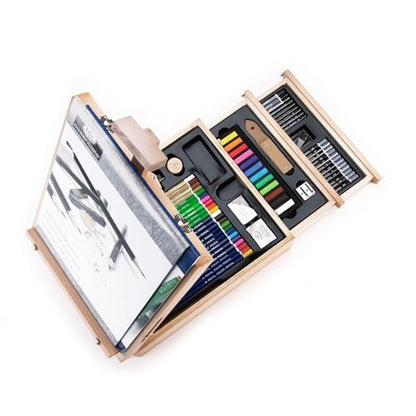 Royal & Langnickel 124-Piece Sketching and Drawing Easel Artist Set
