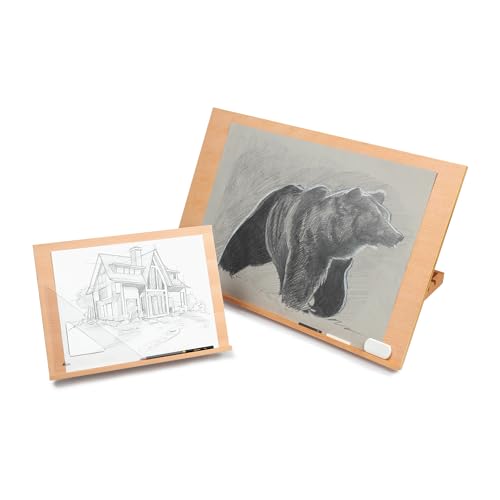 Soho Urban Artist Extra Large 19.75" x 29.5" Adjustable Portable Drawing Board Stand Easel, 5 Positions, Natural Beechwood Finish - size: 19.75x29.5"