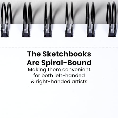 ARTISTIK Spiral Sketch Pad – 100-Sheet Perforated Sketchbook for Pencil, Pastel & Crayon – 100 g/m²(68lb) Mixed Media Sketching & Writing Pad – 9" x 12", Pack of 2 - size: Sketch Pad 9 x 12"