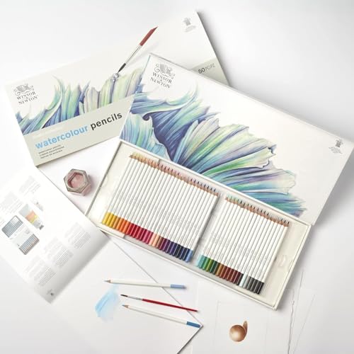 Winsor & Newton Studio Collection Artist Pencils, Watercolour Pencil Box Set, 50 piece - style: 50 Piece Watercolor Pencil Box