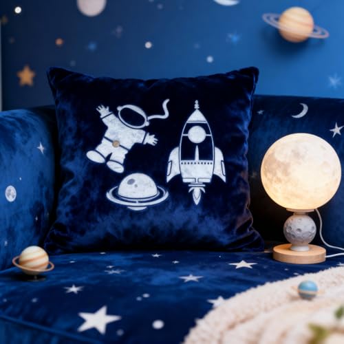 TIAMECH A4 Reusable Astronaut Stencil for Painting | Rocket Planet Layering Template, DIY Wall Art, Wood Furniture, Scrapbook & Crafts (8.3x11.7inch) - style: Astronaut Rocket Planet