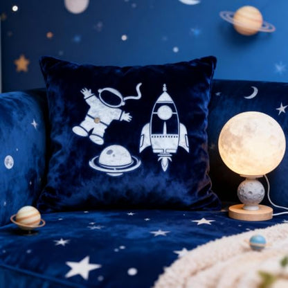 TIAMECH A4 Reusable Astronaut Stencil for Painting | Rocket Planet Layering Template, DIY Wall Art, Wood Furniture, Scrapbook & Crafts (8.3x11.7inch) - style: Astronaut Rocket Planet