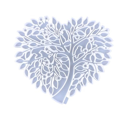 Heart Shaped Tree of Life Wall Hanging Resin Silicone Molds, Handmade Tree of Life Crafts, Home and Living Room Decorations, Tabletop Ornaments, Tree of Life Resin Mold